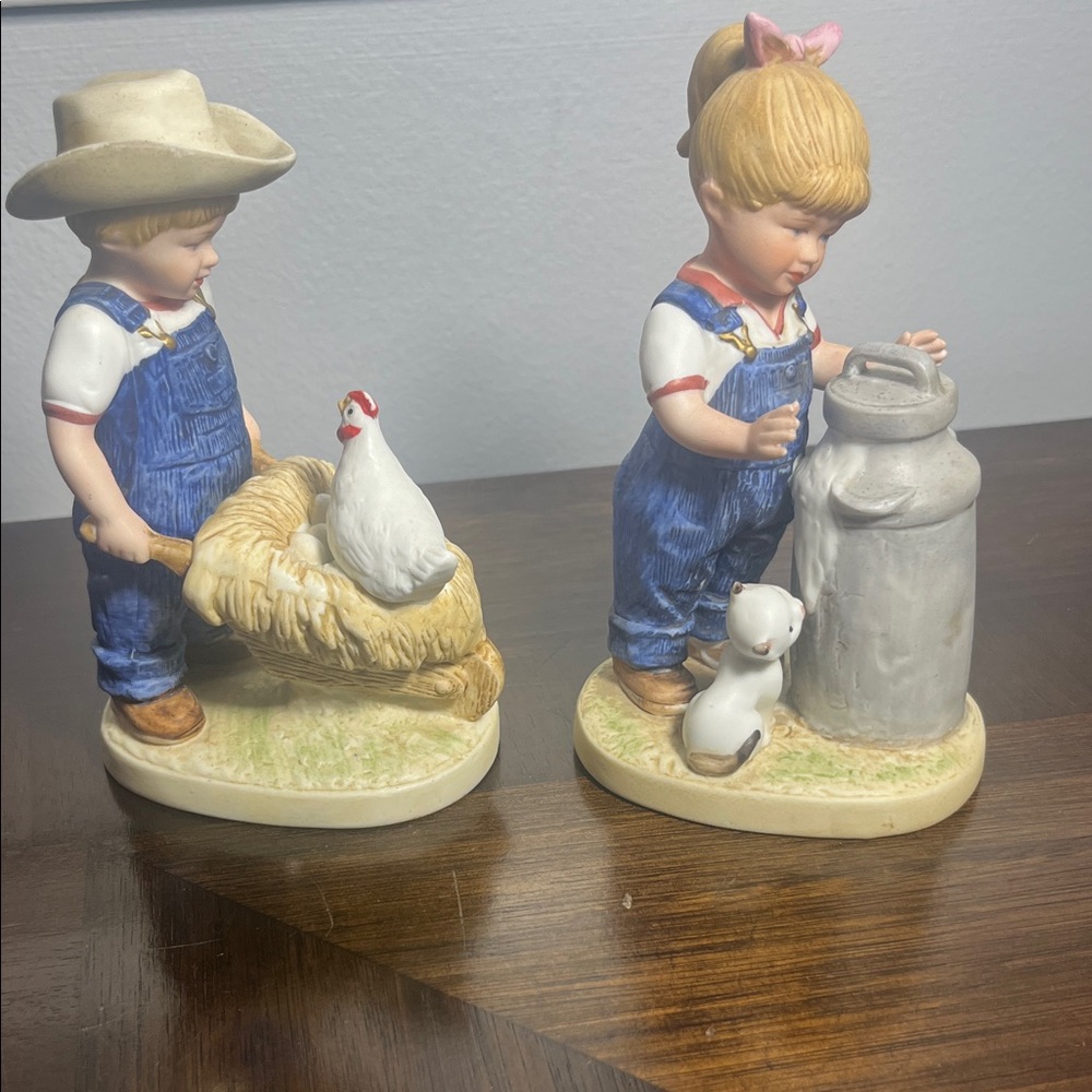 Vintage HOMCO Denim Days ‘Morning Chores’ 1985 #1501 home interiors decor #8